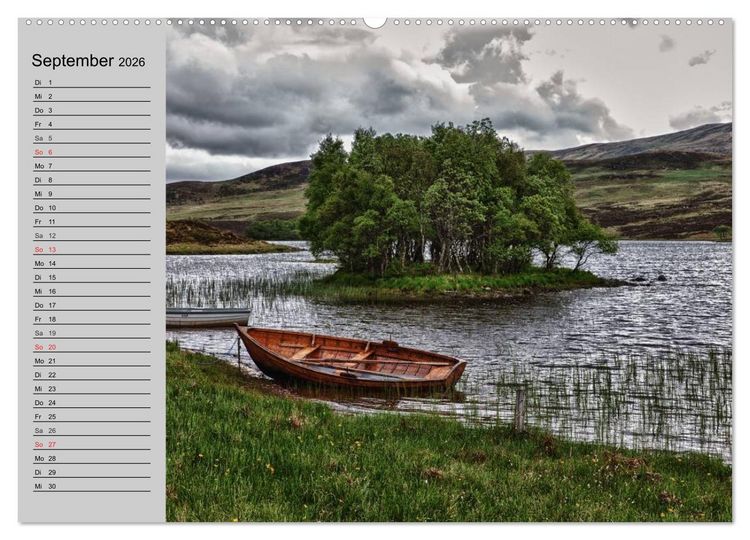 Produktbild: Schottland. Herbe Natursch&ouml;nheit (hochwertiger Premium Wandkalender 2026 DIN A2 quer), Kunstdruck in Hochglanz