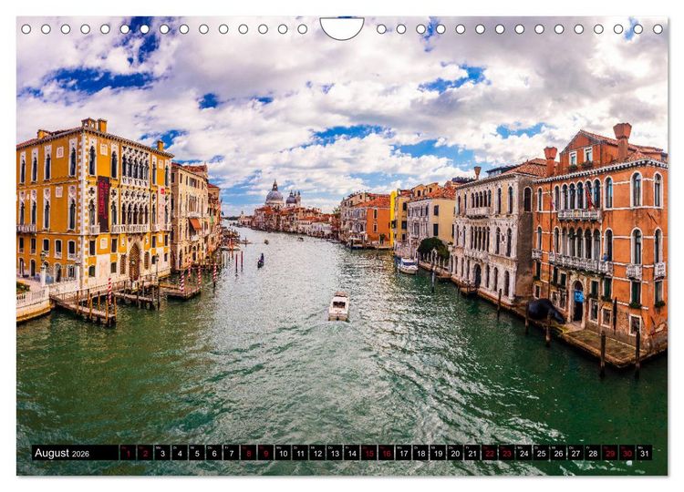 Produktbild: Venedig - Pal&auml;ste, Br&uuml;cken und Kan&auml;le (Wandkalender 2026 DIN A4 quer), CALVENDO Monatskalender