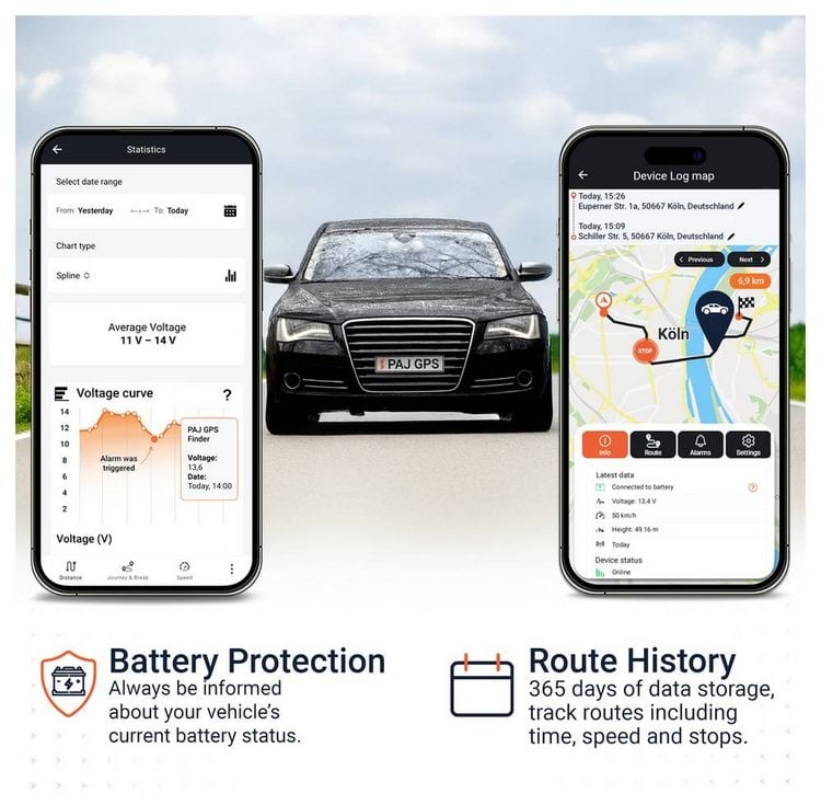 Produktbild: PAJ GPS CAR OBD 4G 2.0 GPS Tracker Fahrzeugtracker Schwarz 1St.