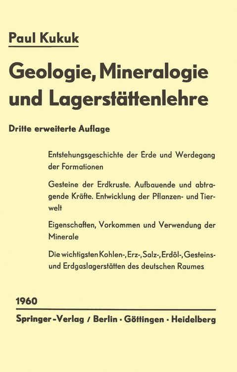 Produktbild: Geologie, Mineralogie und Lagerst&auml;ttenlehre