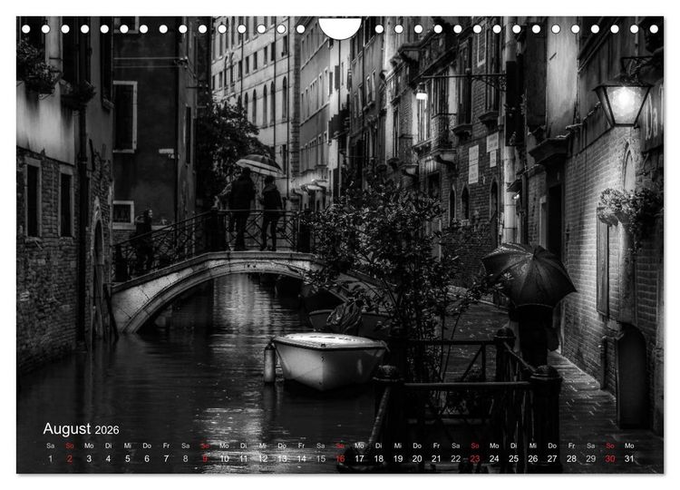 Produktbild: Venedig - Licht und Schatten (Wandkalender 2026 DIN A4 quer), CALVENDO Monatskalender