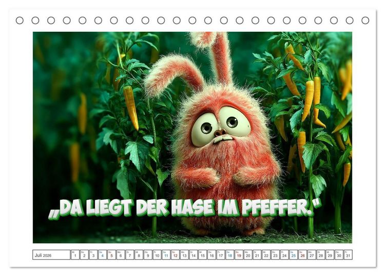 Produktbild: Tierisch gute Redensarten (Tischkalender 2026 DIN A5 quer), CALVENDO Monatskalender