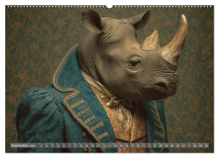 Produktbild: Tierisch gut angezogen (hochwertiger Premium Wandkalender 2026 DIN A2 quer), Kunstdruck in Hochglanz