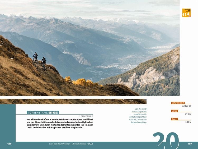Produktbild: K&uuml;mmerly+Frey Raus und Mountainbiken Wallis &ndash; Mountainbikef&uuml;hrer