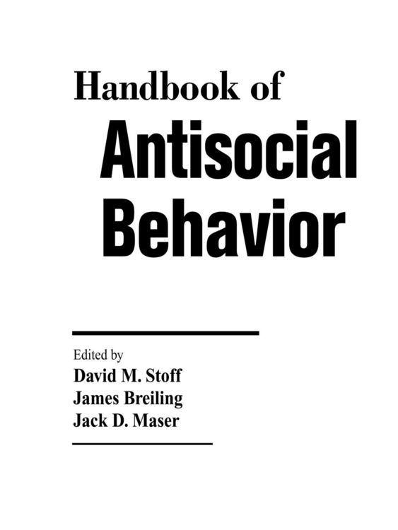 Produktbild: Stoff: Handbook of Antisocial Behavior