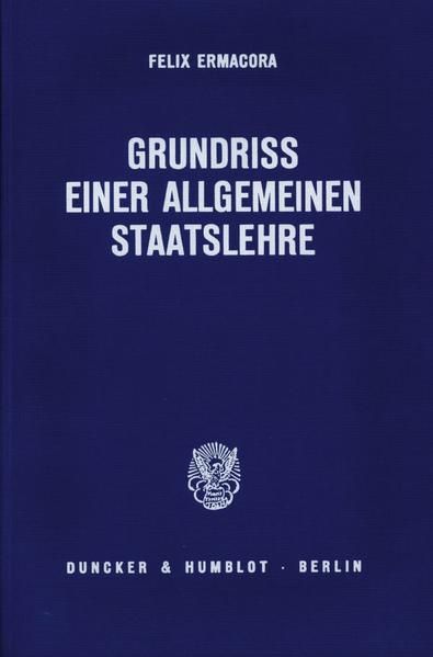 Produktbild: Grundri&szlig; einer allgemeinen Staatslehre.