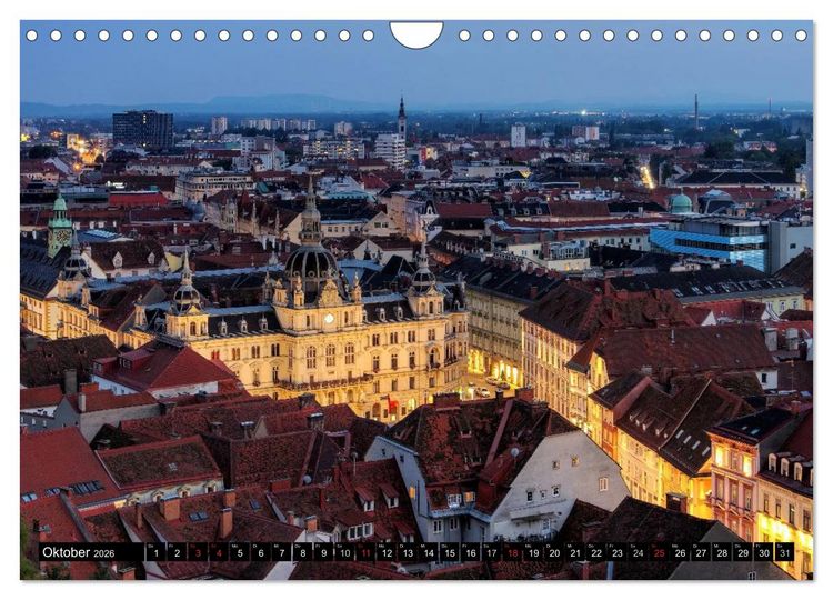 Produktbild: Graz - Metropole der Steiermark (Wandkalender 2026 DIN A4 quer), CALVENDO Monatskalender