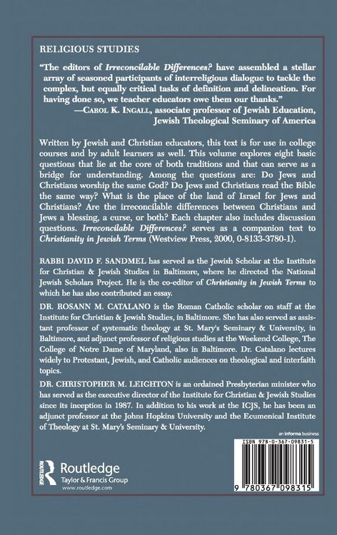 Produktbild: Irreconcilable Differences? A Learning Resource For Jews And Christians