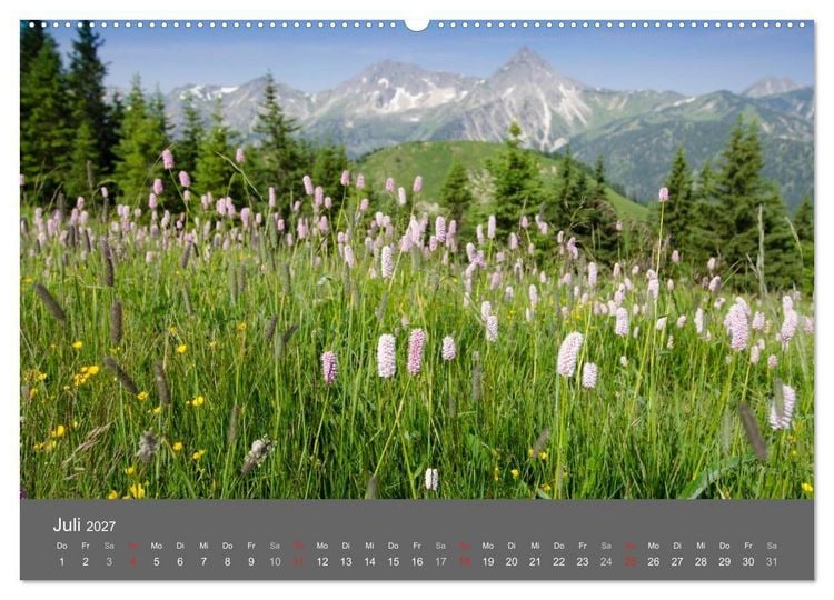 Produktbild: Tannheimer Tal (Wandkalender 2027 DIN A2 quer), CALVENDO Monatskalender