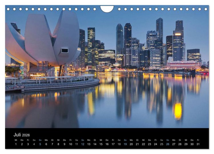 Produktbild: Metropolen zur blauen Stunde 2026 (Wandkalender 2026 DIN A4 quer), CALVENDO Monatskalender
