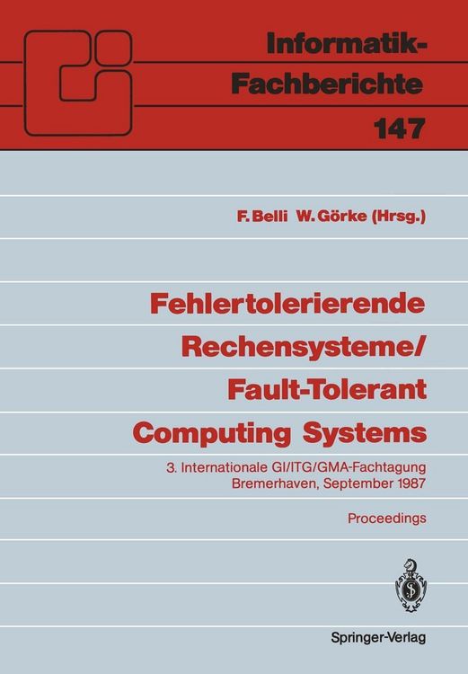 Produktbild: Fehlertolerierende Rechensysteme / Fault-Tolerant Computing Systems