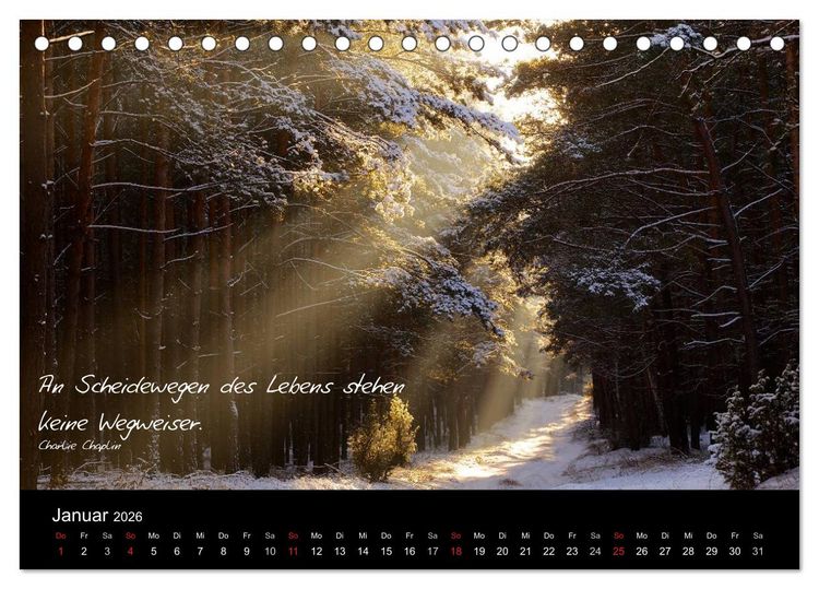 Produktbild: Poetische Wege (Tischkalender 2026 DIN A5 quer), CALVENDO Monatskalender