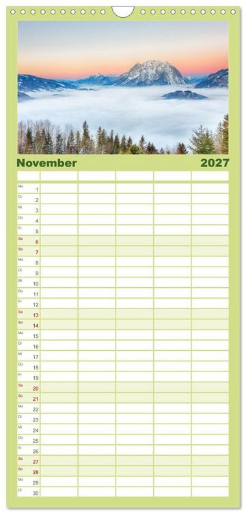 Produktbild: Familienplaner 2027 - Wundersch&ouml;nes &Ouml;sterreich mit 5 Spalten (Wandkalender, 21 x 45 cm) CALVENDO