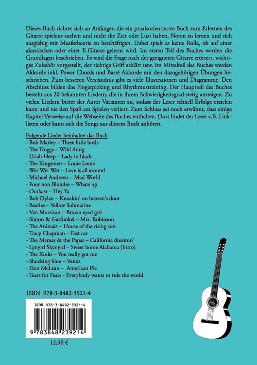 Produktbild: Gitarre spielen lernen: Ein praxisorientierter Leitfaden f&uuml;r Anf&auml;nger.