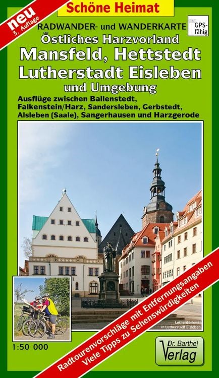 Produktbild: Östliches Harzvorland - Mansfeld, Hettstedt, Lutherstadt Eisleben 1 : 50 000. Radwander- und Wanderkarte