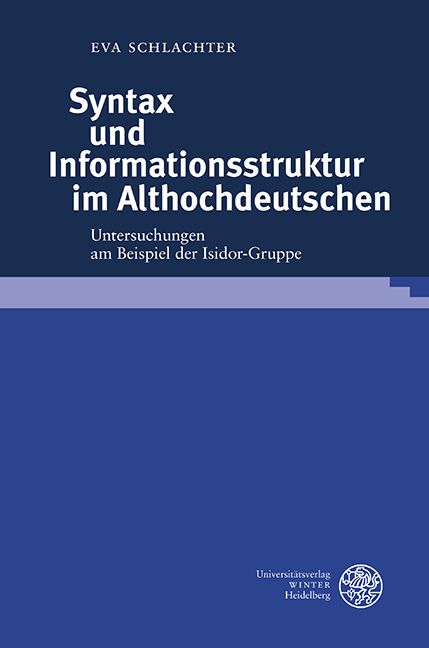 Produktbild: Syntax und Informationsstruktur im Althochdeutschen