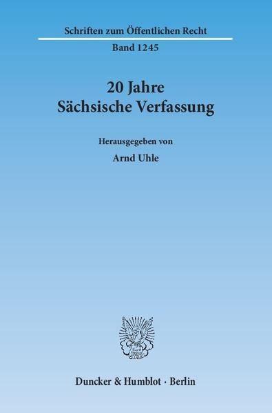 Produktbild: 20 Jahre S&auml;chsische Verfassung.