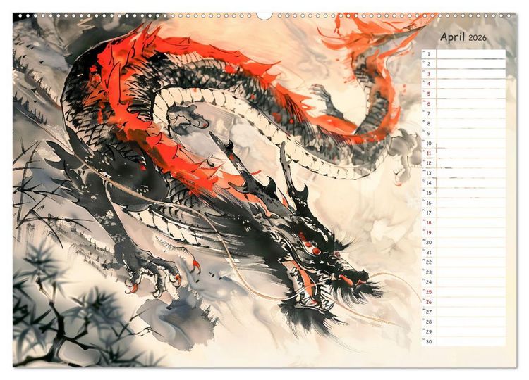 Produktbild: Chinas Harmonie - Terminplaner mit Landschaften und Symbolen (hochwertiger Premium Wandkalender 2026 DIN A2 quer), Kunstdruck in Hochglanz