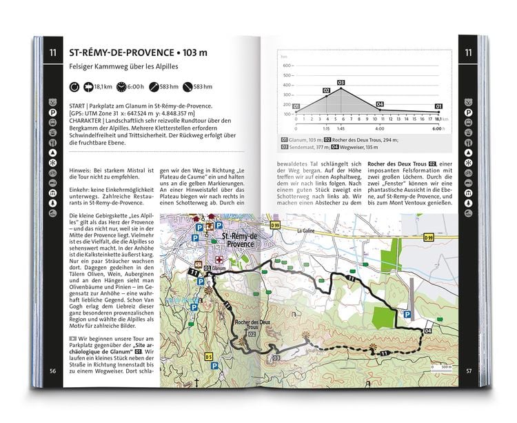 Produktbild: KOMPASS Wanderführer Provence, 55 Touren mit Extra-Tourenkarte