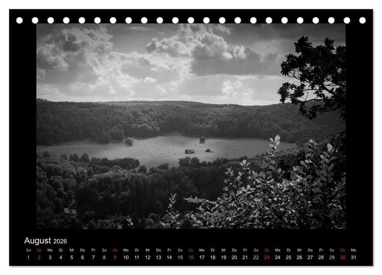Produktbild: Harz-Bilder in monochrome (Tischkalender 2026 DIN A5 quer), CALVENDO Monatskalender