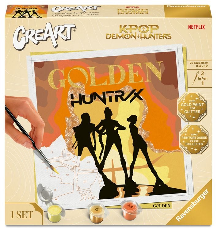 Produktbild: CreArt, Malen nach Zahlen Adults Trend - Special Edition Golden KPop Demon Hunters