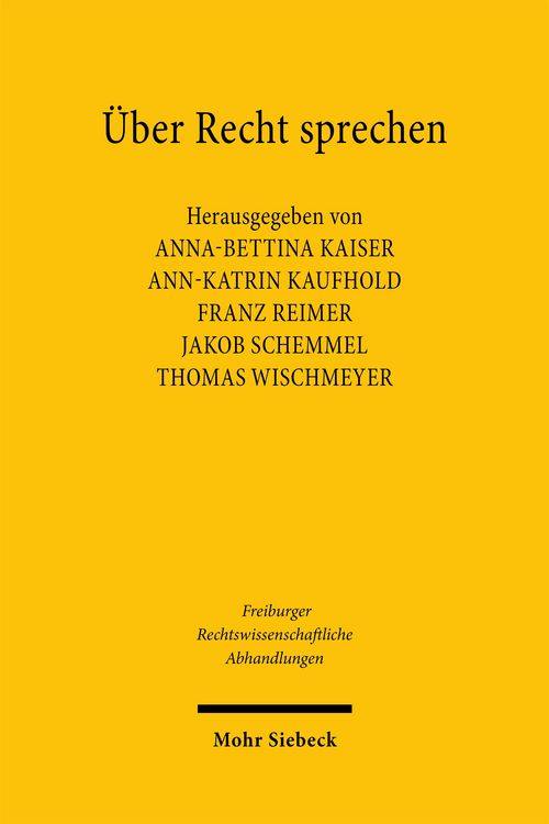 Produktbild: &Uuml;ber Recht sprechen