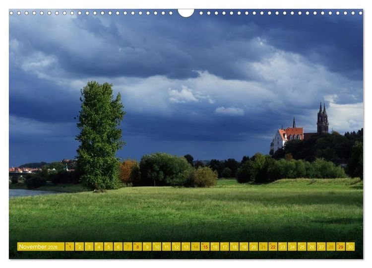Produktbild: Romantisches Mei&szlig;en &ndash; Die &auml;lteste mittelalterliche Stadt Sachsens (Wandkalender 2026 DIN A3 quer), CALVENDO Monatskalender
