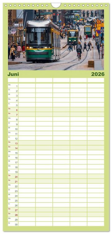 Produktbild: Familienplaner 2026 - Helsinki - Eine wundersch&ouml;ne Reise in die finnische Hauptstadt. mit 5 Spalten (Wandkalender, 21 x 45 cm) CALVENDO
