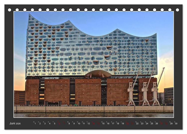 Produktbild: Wahrzeichen Elbphilharmonie (Tischkalender 2026 DIN A5 quer), CALVENDO Monatskalender