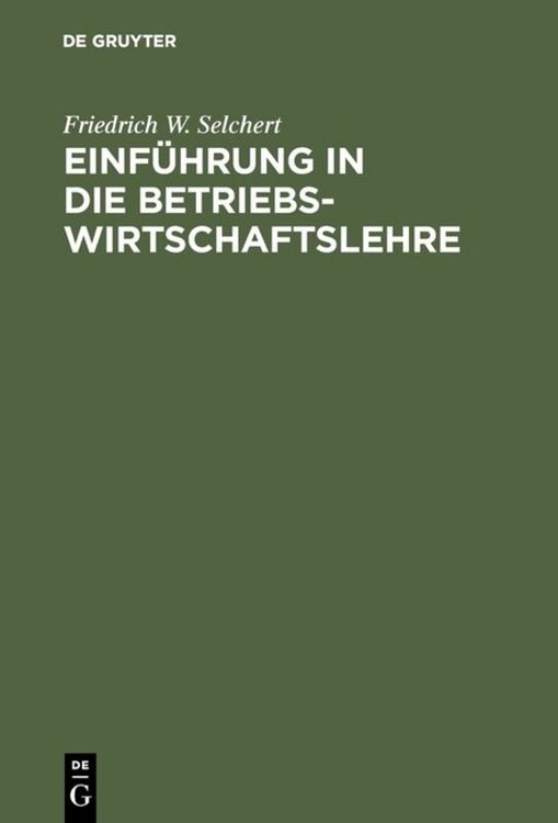 Produktbild: Einf&uuml;hrung in die Betriebswirtschaftslehre