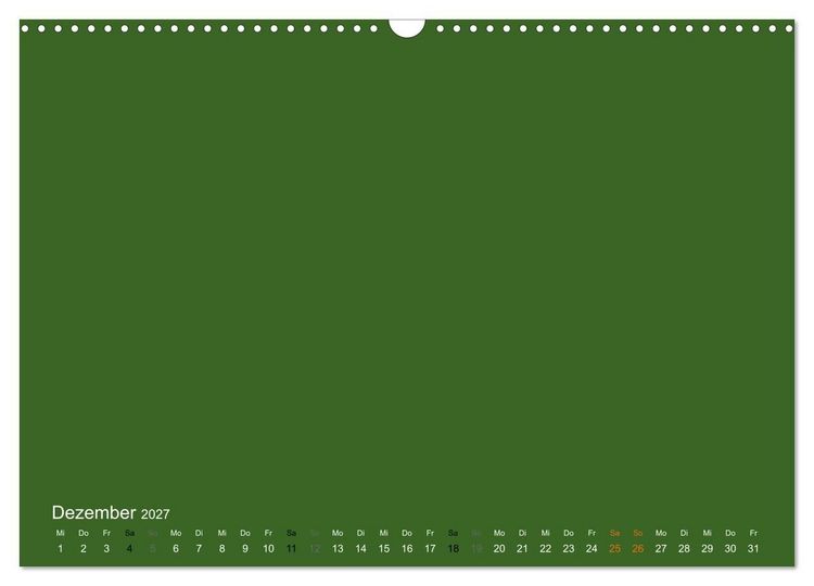 Produktbild: Bastelkalender - dunkel Gr&uuml;n (Wandkalender 2027 DIN A3 quer), CALVENDO Monatskalender