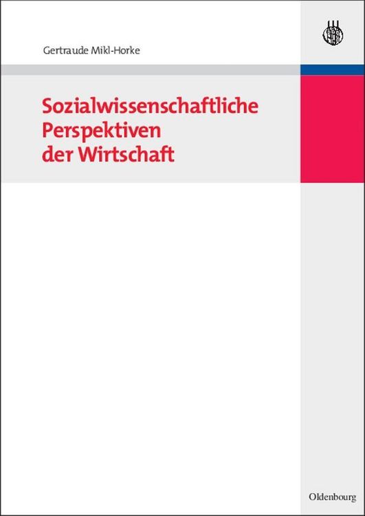 Produktbild: Sozialwissenschaftliche Perspektiven der Wirtschaft
