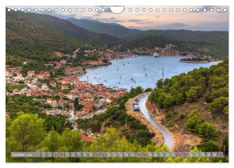 Produktbild: Vis Island Croatia - English Heritage in the Adriatic (Wall Calendar 2026 DIN A4 landscape), CALVENDO 12 Month Wall Calendar