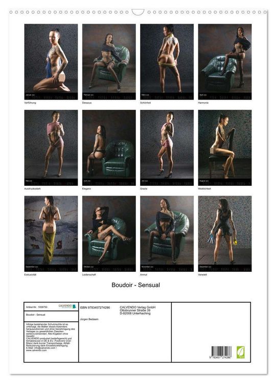 Produktbild: Boudoir - Sensual (Wandkalender 2026 DIN A2 hoch), CALVENDO Monatskalender