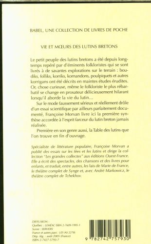 Produktbild: Vie et moeurs des lutins bretons