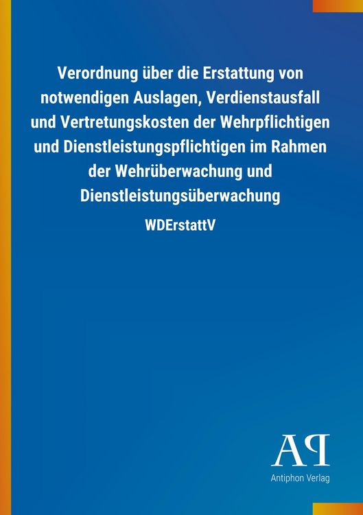 Produktbild: Verordnung &uuml;ber die Erstattung von notwendigen Auslagen, Ver