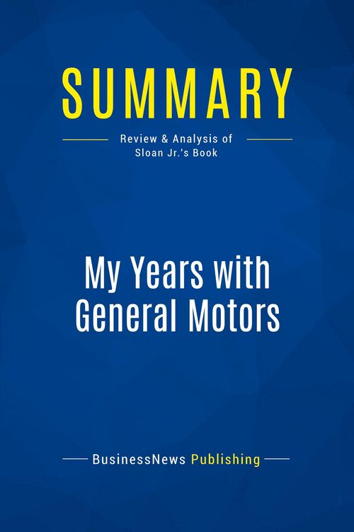 Produktbild: Summary: My Years with General Motors