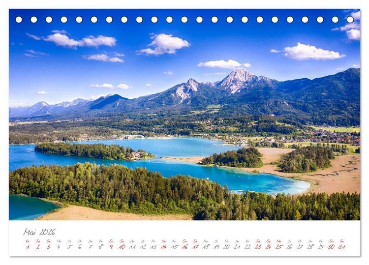 Produktbild: Der wundersch&ouml;ne Faaker See in K&auml;rnten (Tischkalender 2026 DIN A5 quer), CALVENDO Monatskalender