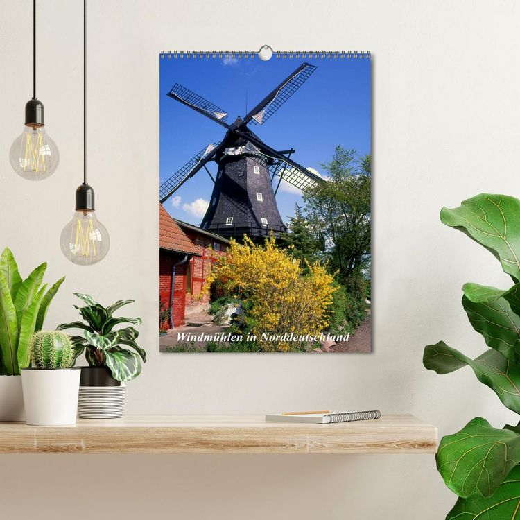 Produktbild: Windm&uuml;hlen in Norddeutschland (Wandkalender 2026 DIN A3 hoch), CALVENDO Monatskalender