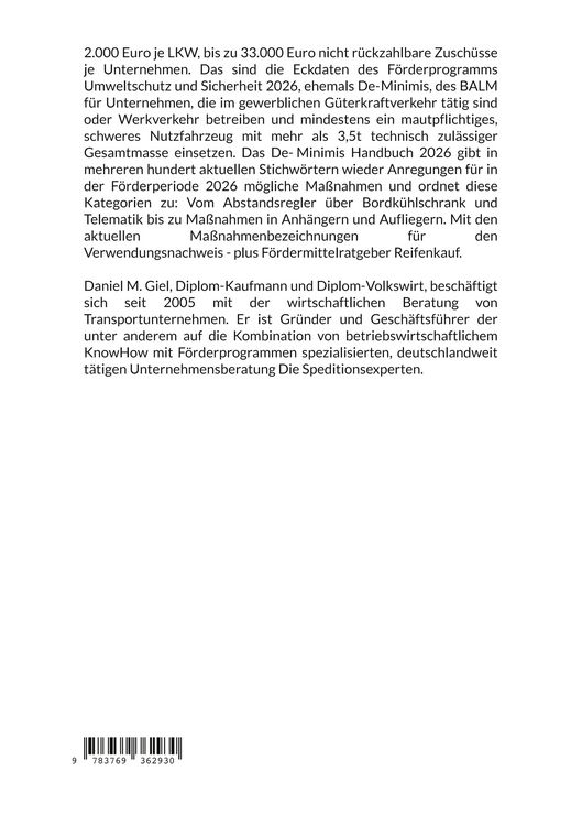 Produktbild: Das De-Minimis 2026 Handbuch