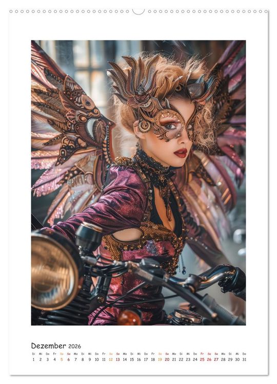 Produktbild: Fahrt ins Abenteuer - Angel-Bikerinnen erkunden die Welt (hochwertiger Premium Wandkalender 2026 DIN A2 hoch), Kunstdruck in Hochglanz