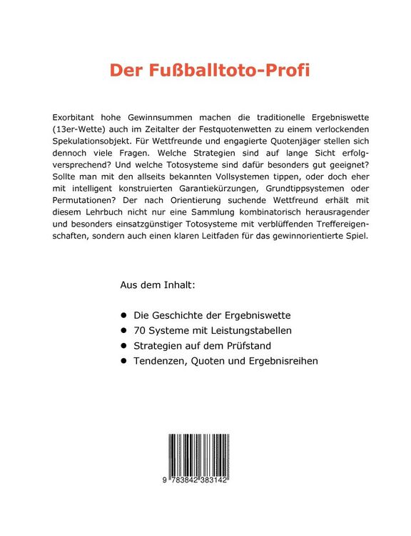 Produktbild: Der Fu&szlig;balltoto-Profi