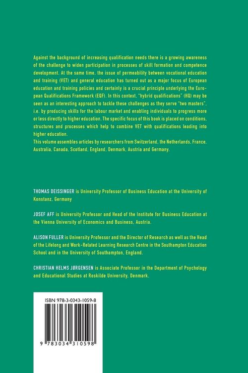 Produktbild: Hybrid Qualifications: Structures and Problems in the Context of European VET Policy