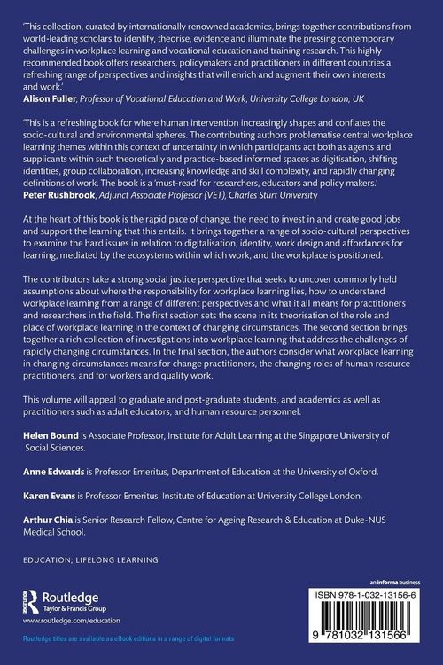 Produktbild: Workplace Learning for Changing Social and Economic Circumstances