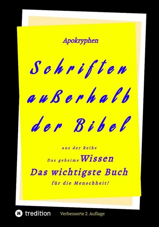 Produktbild: 2.Aufl. Apokryphen - Schriften au&szlig;erhalb der Bibel.