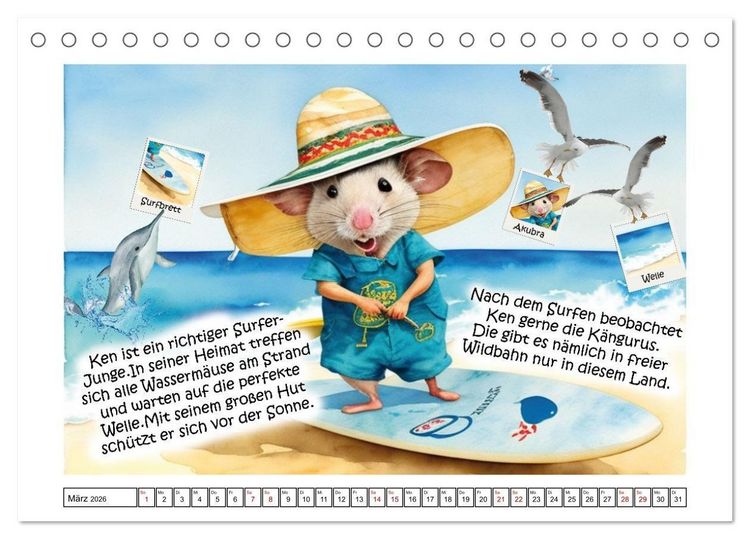 Produktbild: Mausgewitzt - Wo lebt die Maus? (Tischkalender 2026 DIN A5 quer), CALVENDO Monatskalender