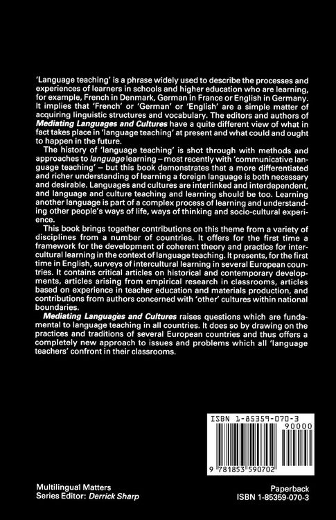 Produktbild: Mediating Languages and Cultures