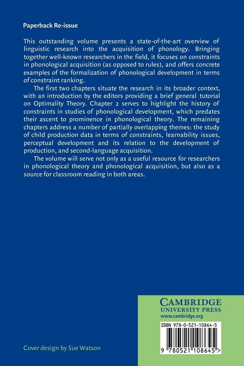 Produktbild: Constraints in Phonological Acquisition