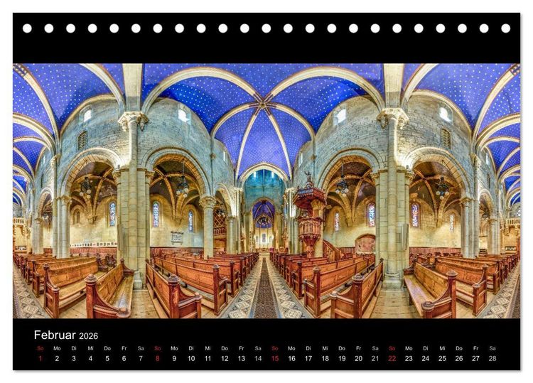 Produktbild: Kapellen, Kirchen und Kathedralen 2026 (Tischkalender 2026 DIN A5 quer), CALVENDO Monatskalender