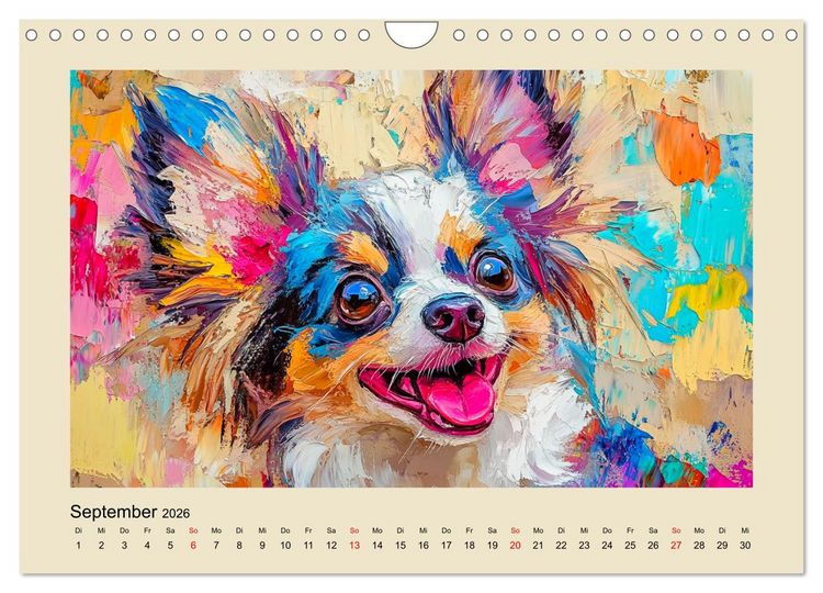 Produktbild: Hundegesichter im &Ouml;lgem&auml;lde-Stil. Liebliche Vierbeiner erfreuen das Herz! (Wandkalender 2026 DIN A4 quer), CALVENDO Monatskalender